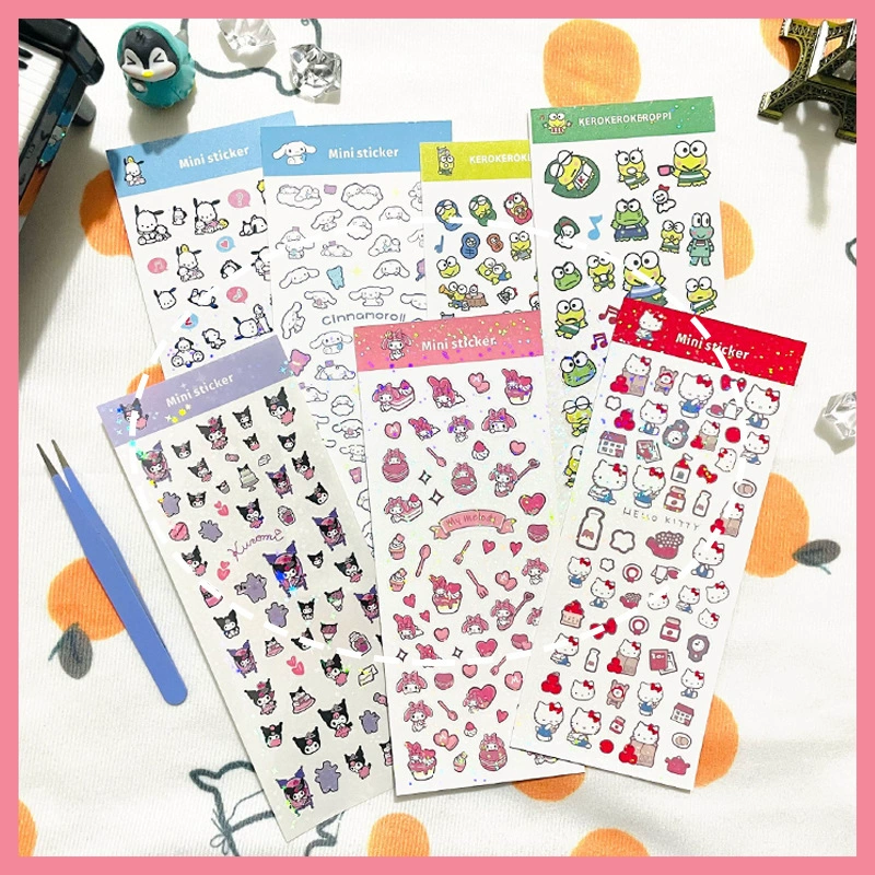 Наклейки в корейском стиле, лазерная пленка, персонализированный блокнот, гитара, ноутбук, автомобиль, чемодан, водонепроницаемые, съемные, незаменимы для планировщиков