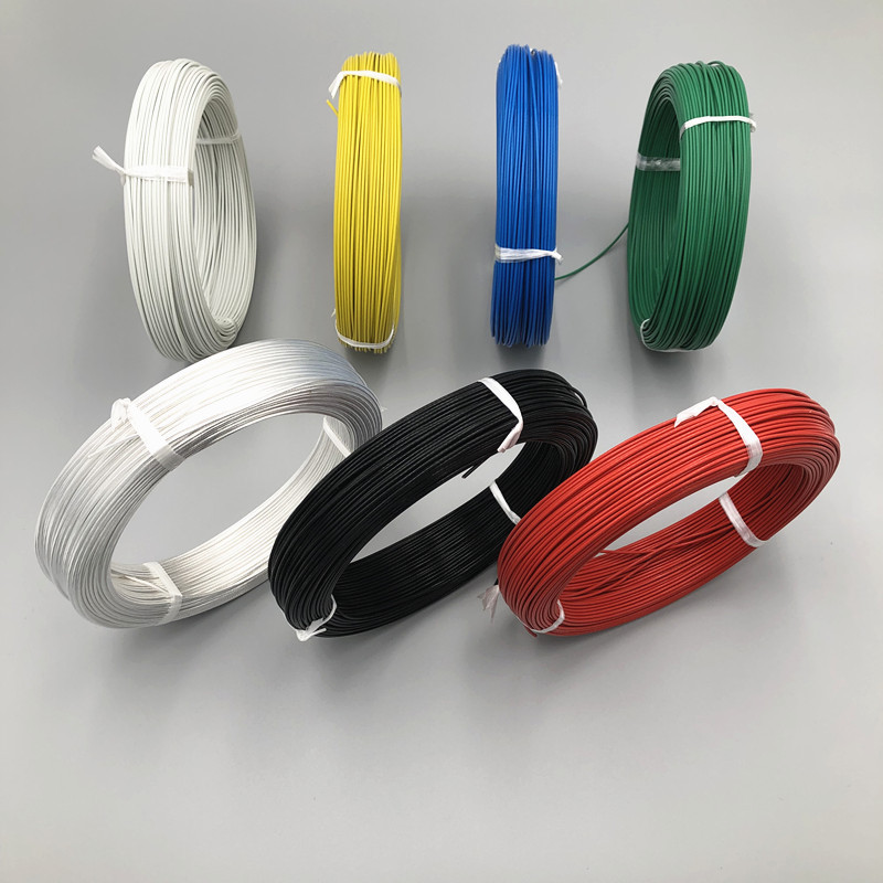 Fluorine Ff46-2 High Temperature Wire Af200 Silver-Plated Wear-Resistant Anti-Freeze Wire Fep Cable Model Aircraft Silver-Plated Wire Iron Wholesale