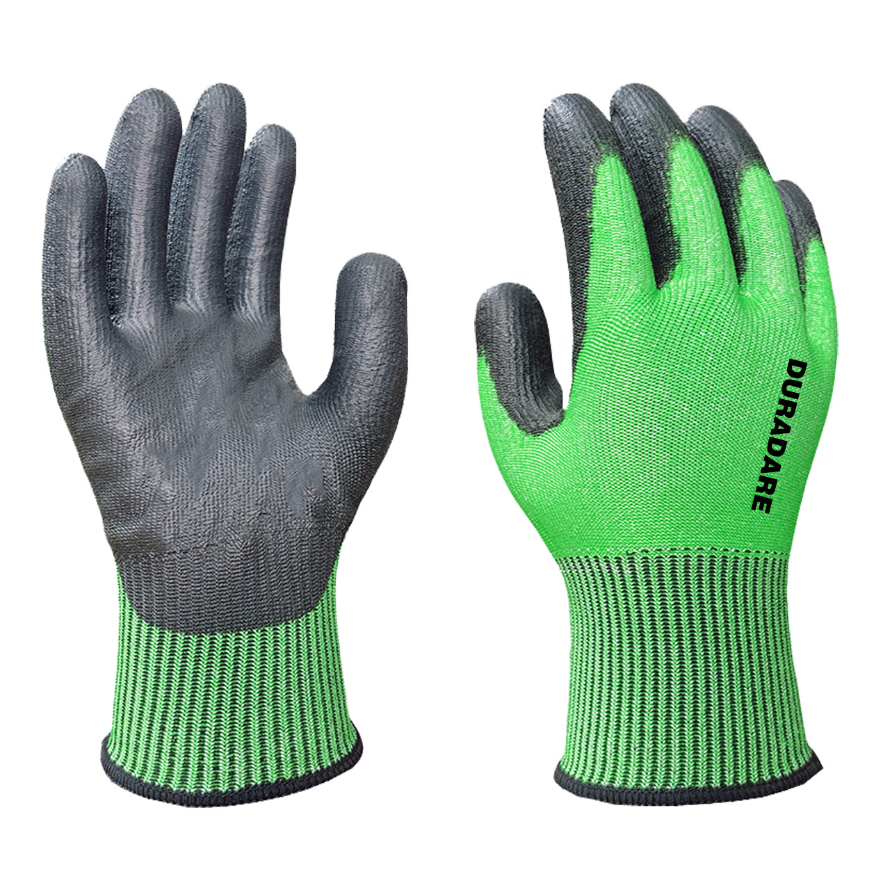 美标4级防割pu手套黑色绿色防割手套出口批发劳保防割手套