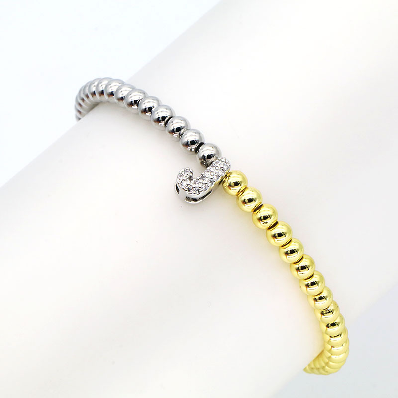 13g Weight Copper Pendant Material Zircon Inlay Material Bracelets Classification Copper Chain Material ball chain Chain Type 1 Piece Quantity Holiday, Daily Occasion Copper Material Letter Pattern All Seasons Season Women's Gender Plating Design Modern Style Style Wholesale Jewelry Modern Style Letter Copper Zircon Plating Bracelets Ball Chain 13