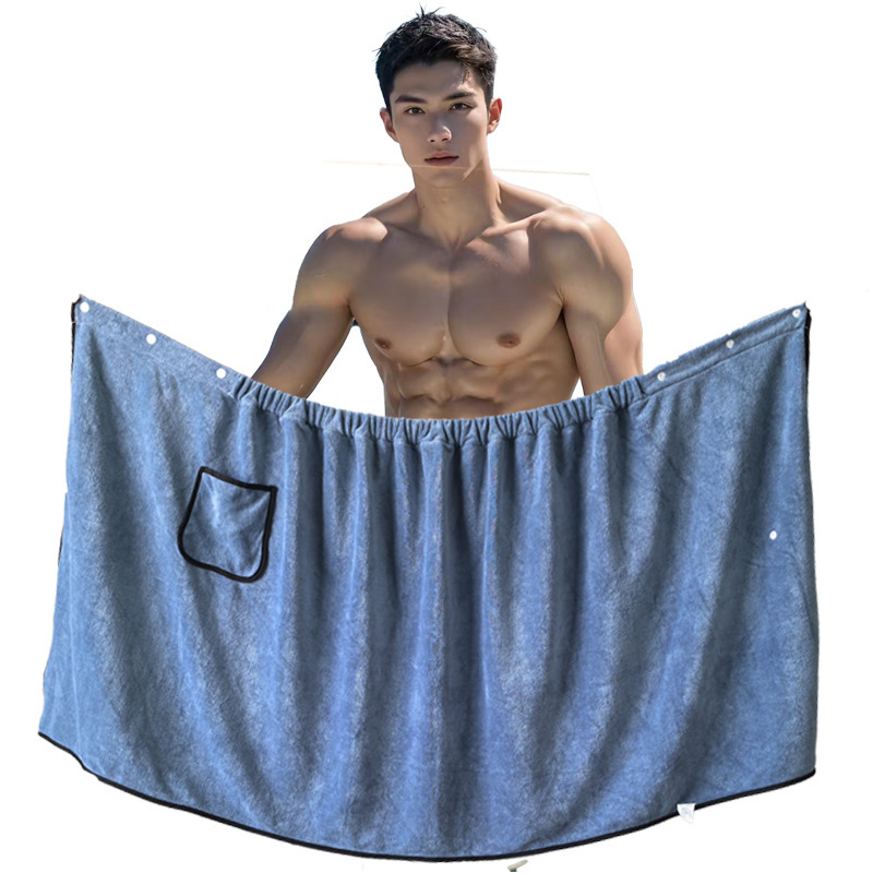 A generation of men's bath towel bath robe adult can wear four seasons bath skirt autumn and winter plus thick bath skirt factory wholesale