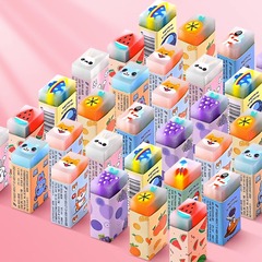 漫画フルーツゼリー消しゴムゼリー消しゴム学生かわいい子供の日の小さなギフト動物サンドイッチ痕跡なし