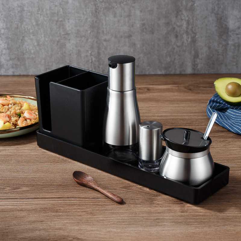 큰 수저와 젓가락 트레이 세트 H (320 스틸 + 치아 + 캔)