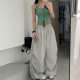 [Quick Drying] Ins Internet Celebrity Retro American Summer Wide Leg Loose Sports Dancing Jazz Casual Tooling Pants