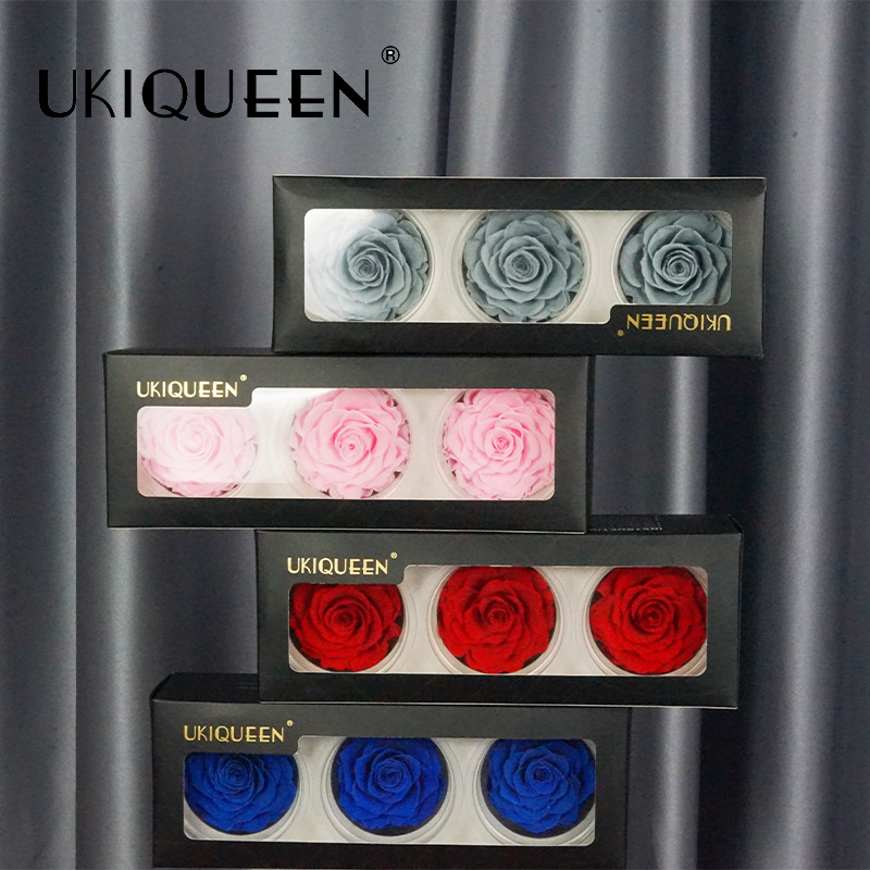 Yunnan fábrica al por mayor de rosas eternas 7-8cm flores no artificiales flores hechas a mano accesorios de flores de bricolaje