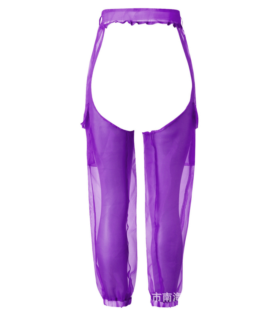 Women's Nightclub Locomotive Style Streetwear Transparent Skinny Pants Full Length Casual Pants display picture 3