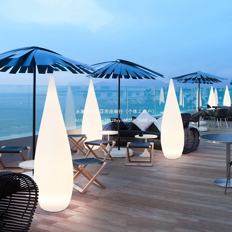 Уличная светящаяся лампа в форме капли воды, солнечная атмосферная лампа, походная лампа, интернет-знаменитость, газонная лампа, терраса, сад, уличный фонарь, китайский стиль