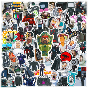 100 Toilet People and Monitors skibidi Toilet Game Stickers Water Cup Mobile Phone Shell Computer Stickers