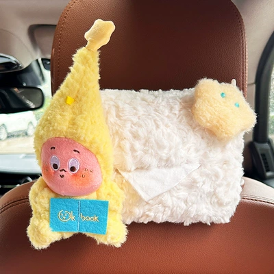 the year, Car tissue box/set - plush-tissue-box-starry-blue-book-style-stars