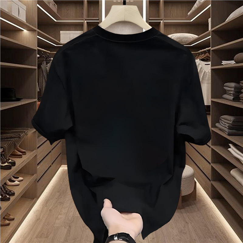Men's Clothing New Heavyweight Tops Summer Youth Short Sleeved T Shirts Men's Loose Casual Hong Kong Style Simple Slim Design_voghion.com