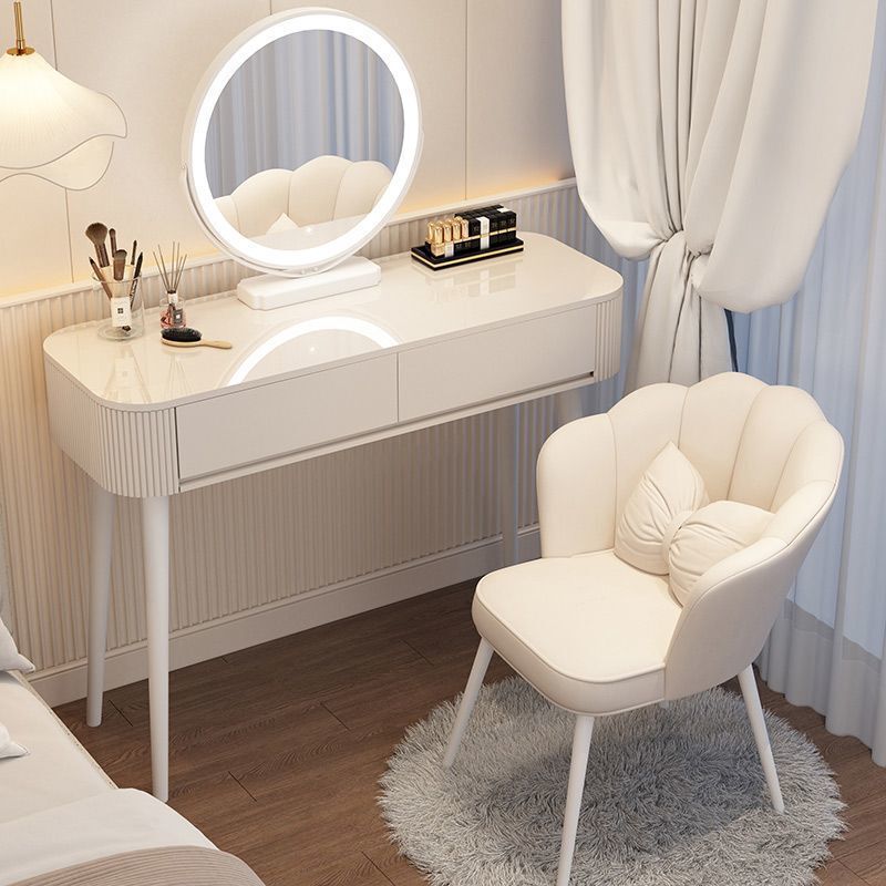 Household Simple Modern Small Apartment Dressing Table Bedroom Dressing Table Light Luxury Style Cream Style Makeup Table