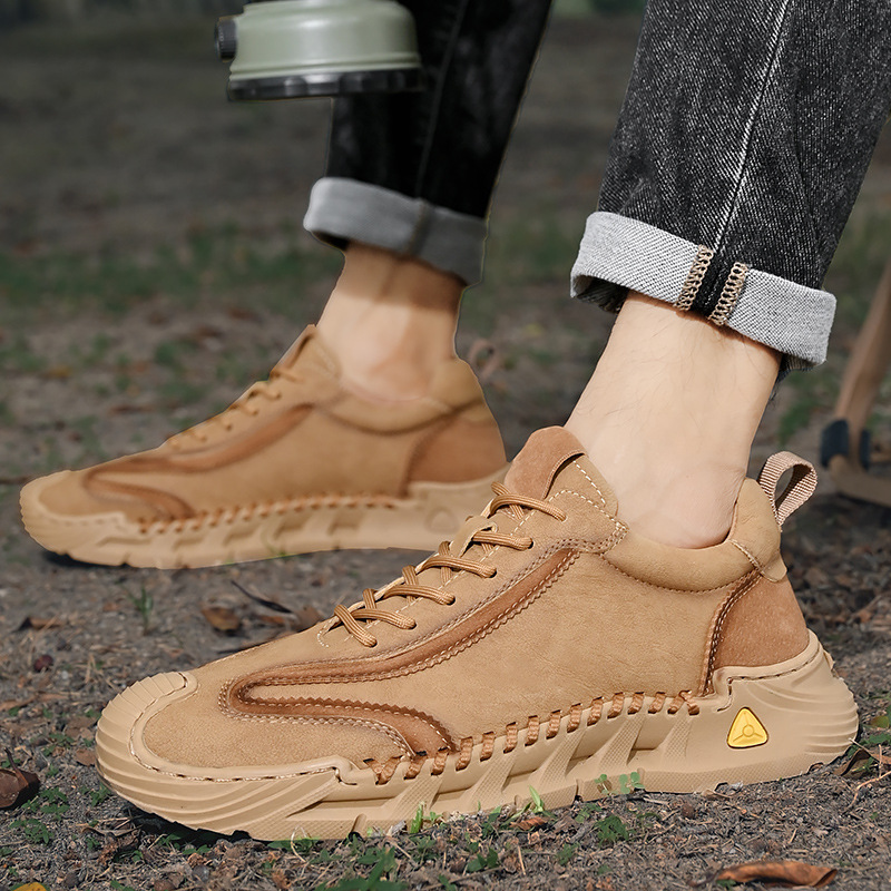 Zapatos de hombre 2024 otoño nuevos zapatos de cuero suaves antideslizantes, zapatos casuales antideslizantes, zapatos de moda masculinos de cuatro estaciones