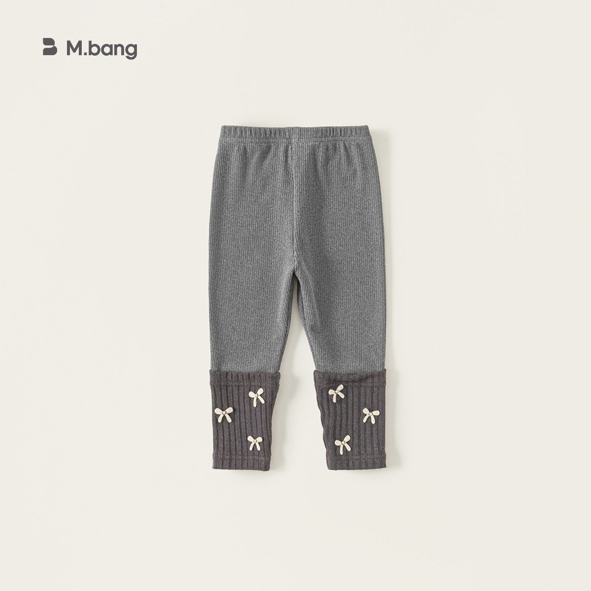 Bangxuan Children's Clothing Spring and Autumn Children's Pants Korean Style Bowknot Ruched Socks Girls' Long Pants Patchwork Girls' Leggings