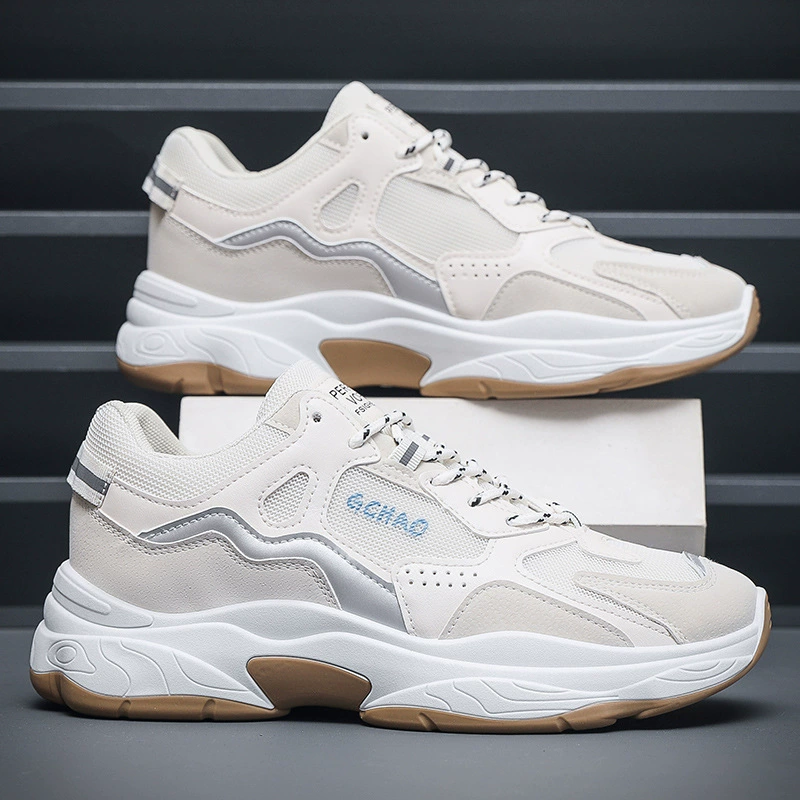 Мужские зимние дышащие кроссовки 2025 года, новые, модные, универсальные, с защитой от запаха, из тонкой сетки, спортивные, повседневные, белые, трендовые.