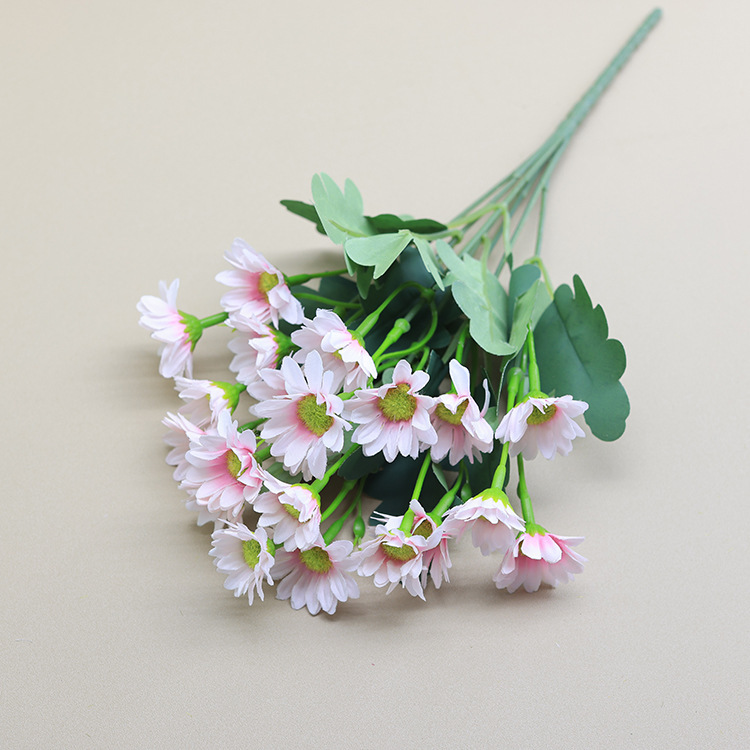 小さなデイジーの造花、シルクフラワー、リビングルームのダイニングテーブルフラワーアレンジメント、デスクトップディスプレイフラワーアレンジメント、カモミールの花束|undefined