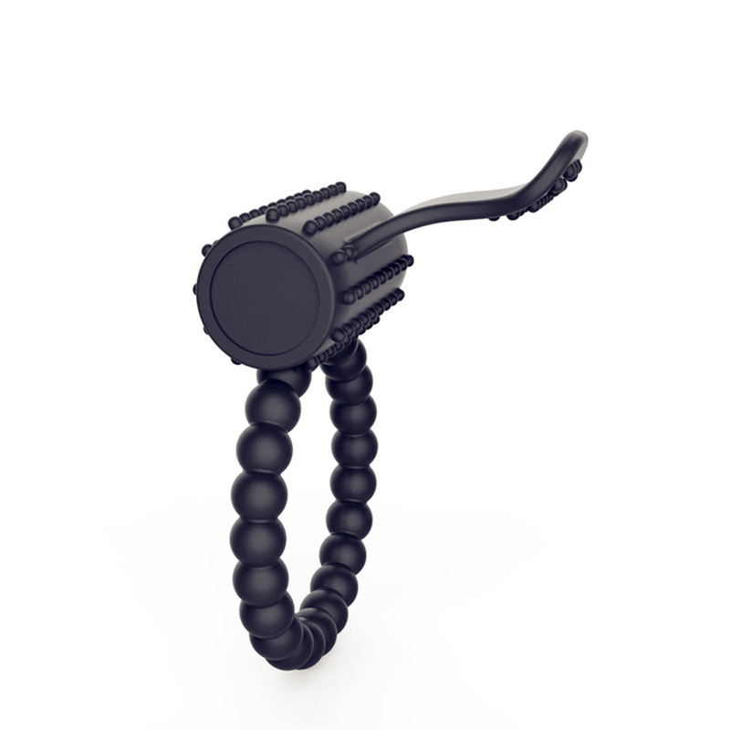 Silicone Vibrating Locking Ring with Prostate Massager, Electric Delay Ring, Purple — detail image 9