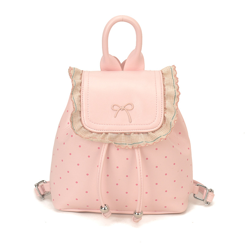 Mochila de encaje extranjero para hombres y mujeres, lindas mochilas de arco ondulado coreana, nuevas mochilas para niños