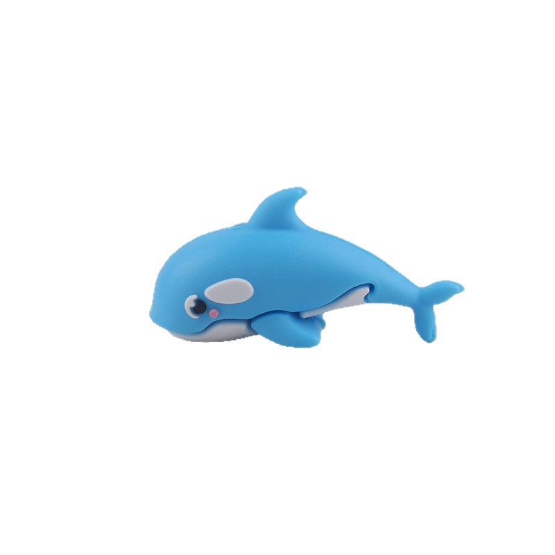 Cuentas de silicona de dibujos animados delfines 3D creativos cuentas decorativas accesorios diy goteo cuentas accesorios de cadena de tetina