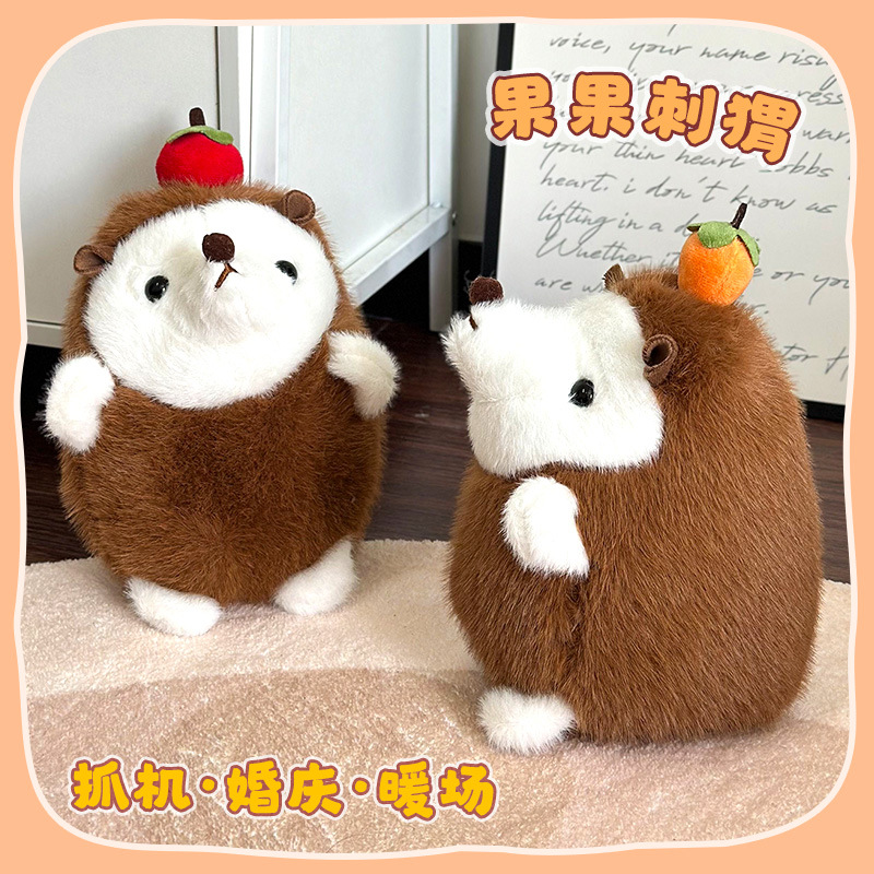 Muñeca de fruta de erizo transfronterizo 25cm muñeco de hámster Chengdu 8 pulgadas muñeca de agarre juguete de peluche lote