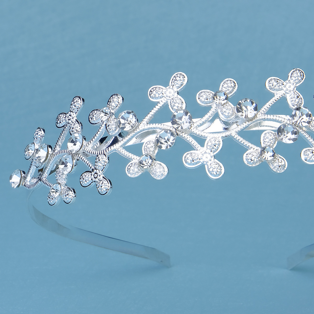 Elegant Geometric Crown Metal Diamond Hair Band display picture 1