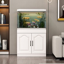 桌面热弯玻璃造景落地换水生态柜带一体家用中型水族箱免隔层鱼缸
