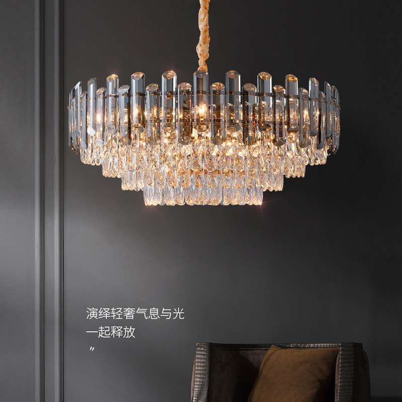 Post-modern living room light luxury crystal chandelier simple luxury elegant dining room bedroom 2021 American new lamps