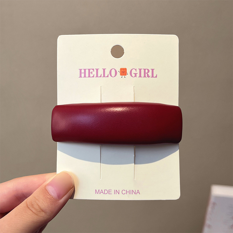 5 # Leather wine red