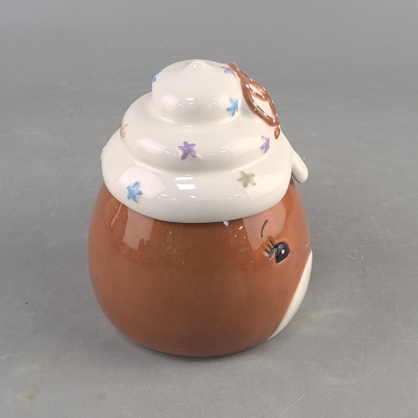 Navidad de cerámica personalizada transfronteriza encantadora taza de helado de ciervo artesanía de cerámica de alto valor de la cara taza acompañante regalo