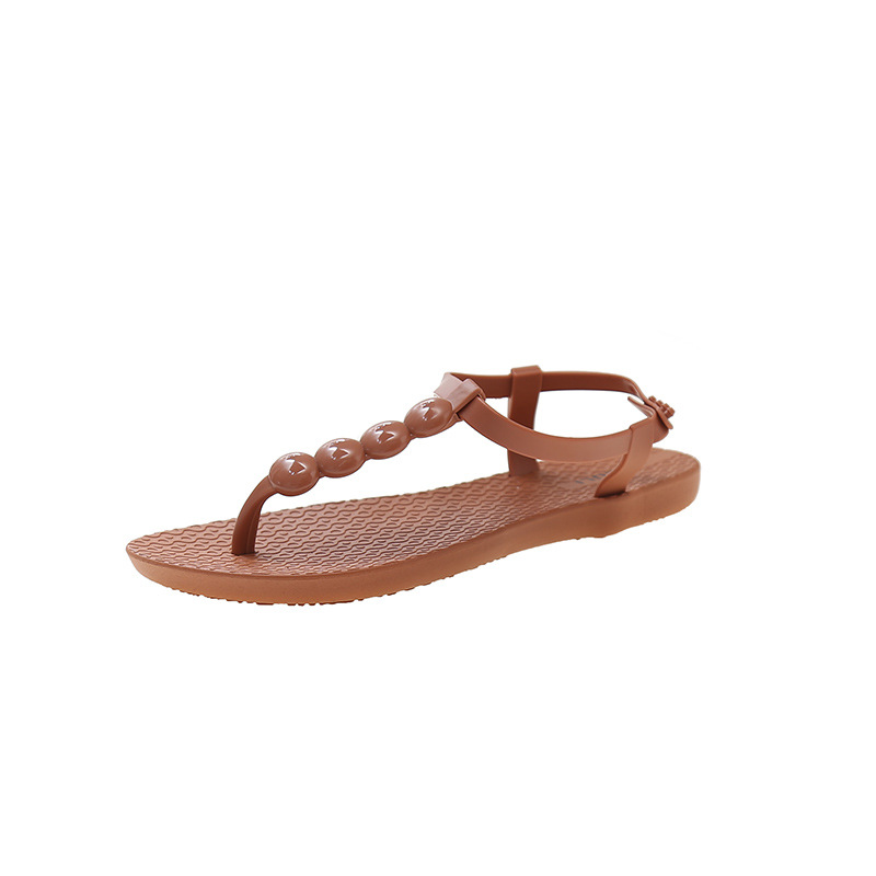 Sandalias del dedo del pie de las mujeres 2024 nuevas sandalias planas de la manera del verano más los zapatos romanos de la playa del estilo del estudiante del tamaño