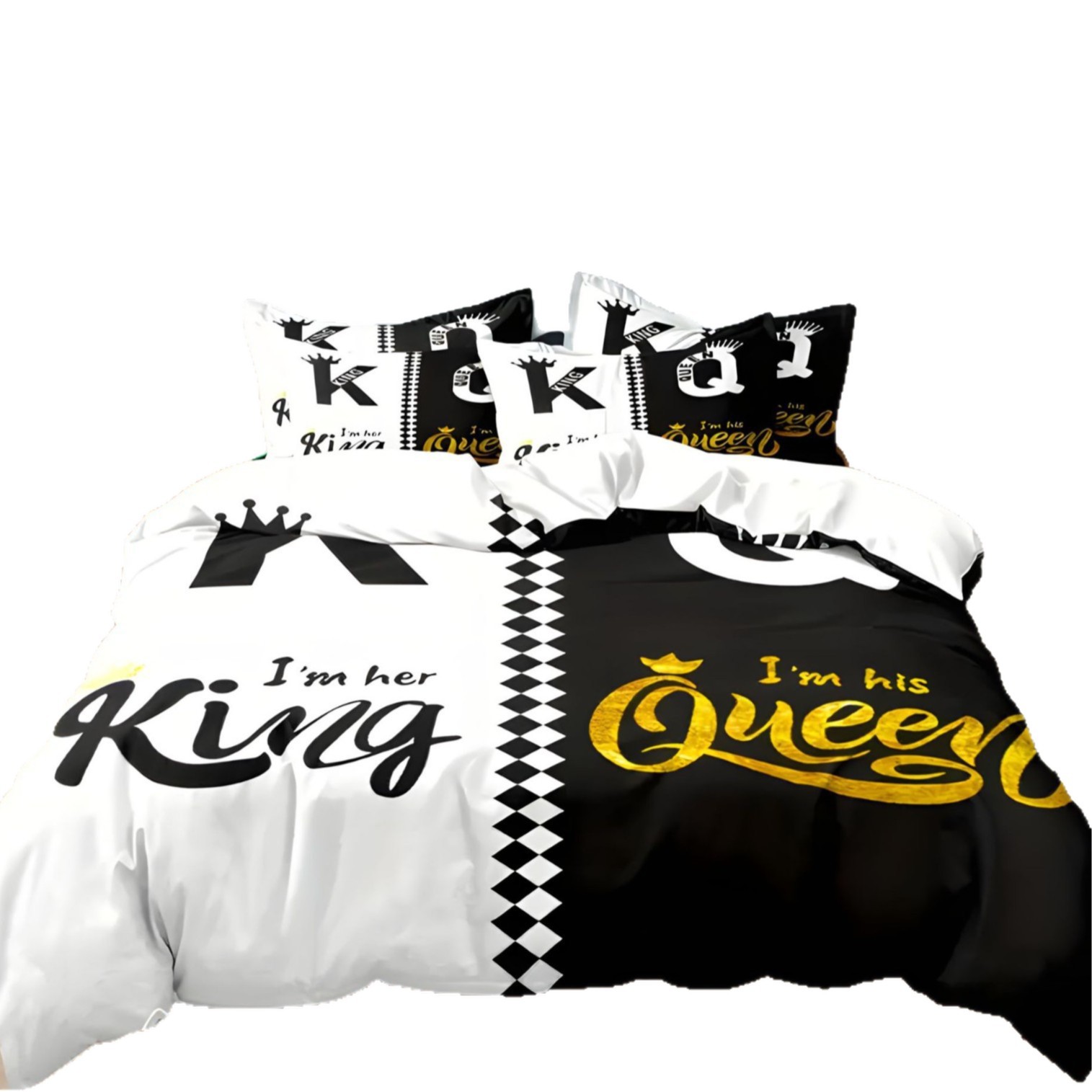 TEMU / JIT transfronterizo suave y cómodo estilo atmósfera diseño de corona de impresión digital 3D colcha de colcha set