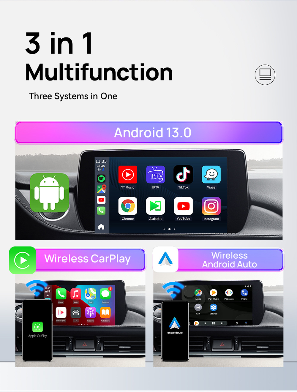 Cross-Border Carlinkit Qualcomm Sdm660 Wireless Carplay Box Adapter HDMI Car-Machine Interconnection Vehicle-Mounted Device