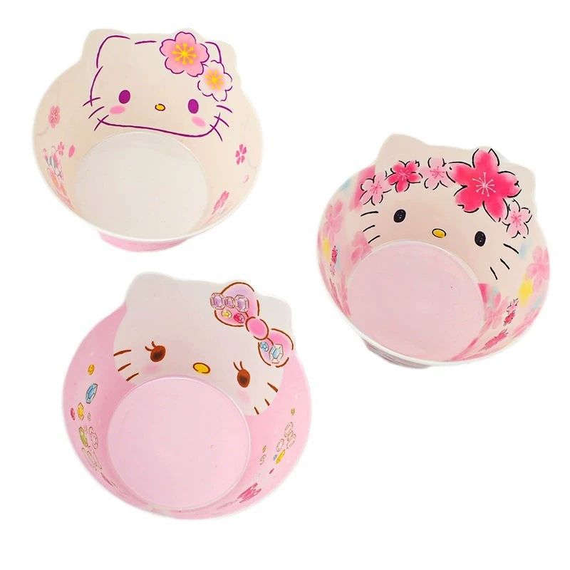 Суповая чашка (Sanrio Hello Kitty) 550 мл, милая розовая мультяшная посуда набор
