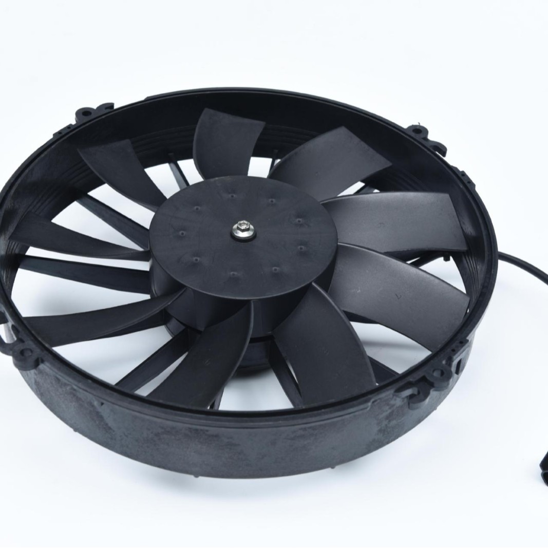 汽车空调大巴客车冷凝风机散热风扇机24V吹风 9叶直适用于旅游车
