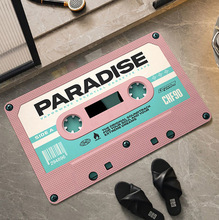 黑胶磁带复古硅藻泥浴室防滑速干吸水脚垫厕所洗手间防滑脚垫