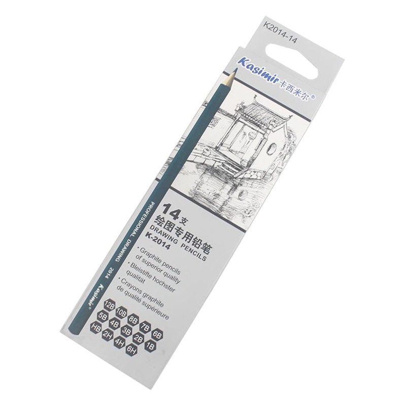 Casimir 14 piezas lápiz 14 especificaciones bosquejo lápiz arte dibujo pluma de madera lápiz Yama exclusivo