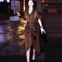 1898夏季新款女装御姐气质轻奢名牌女神范夏装高端奢华连衣裙