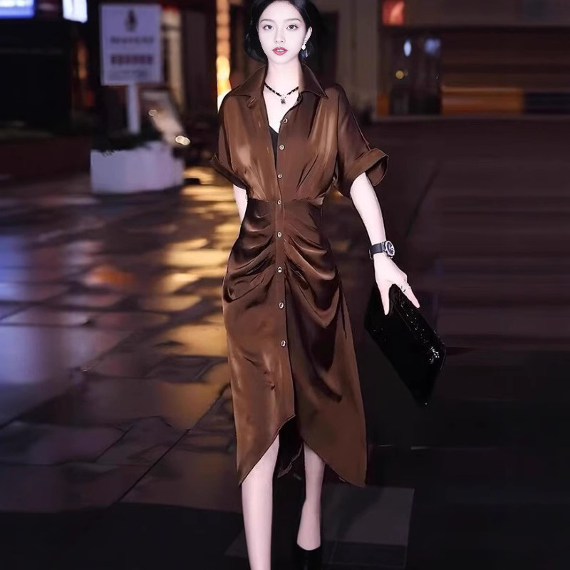 1898夏季新款女装御姐气质轻奢名牌女神范夏装高端奢华连衣裙