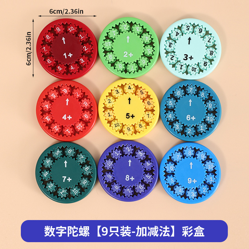 Matemáticas Fidget Spinners Matemáticas Aritméticas Dedo Tip Giro Educación Puzzle Juguetes Infantiles Educación Primera Educación