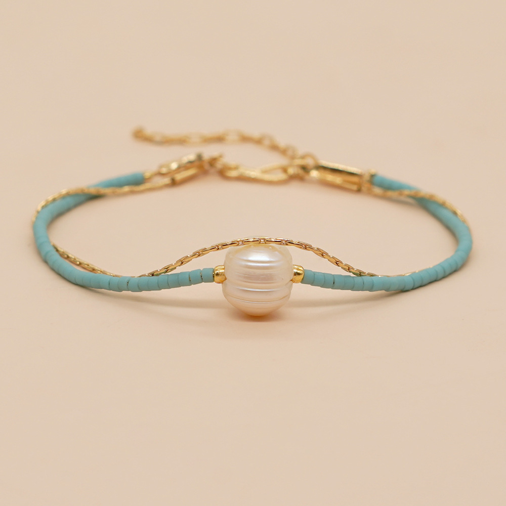 Mixed materials Material Leaf Pattern Ethnic Style Leaf Mixed Materials Unisex Bracelets