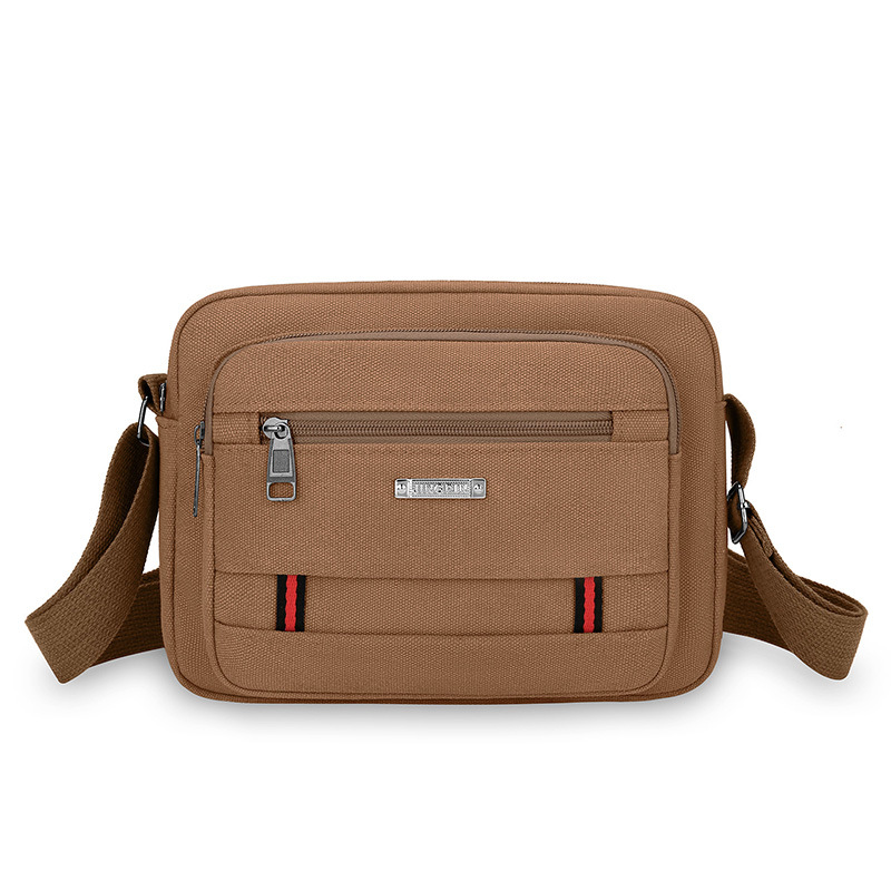 Comercio exterior nuevo bolso de hombro para hombres, bolso de lona de textura simple multicapa de gran capacidad, bolso de mochila de moda ligero