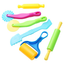 软陶泥塑工具儿童手工黏土diy工具6件滚轮套装压花塑料泥塑工具