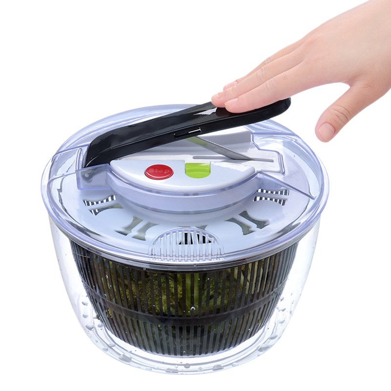 Yingran Manual Key Fruit and Vegetable Dehydrator Water Dispenser Creative Kitchen Fruit Salad Dehydrating Basket Draining Basket