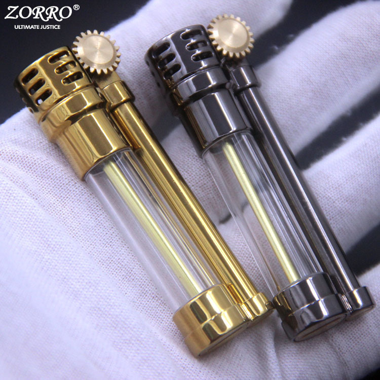 ZORRO佐羅透明油艙複古砂輪煤油打火機Z654