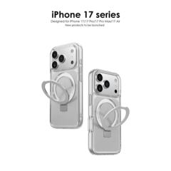 Apple 17 ポイント磁気電話ケース iPhone16promax フラットスタンドつや消しケース透明な肌の感触に適しています