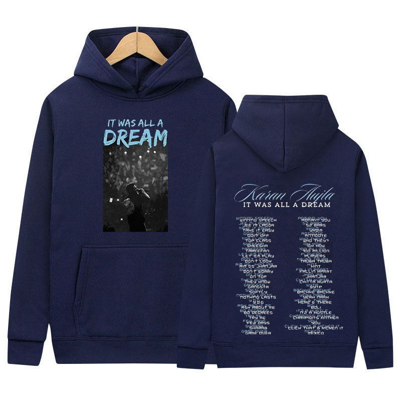 Karan Aujla It Was All A Dream Tour Álbum Suéter para hombres y mujeres Sudadera de moda retro
