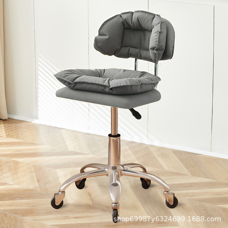 Silla de belleza, taburete especial para uñas y pestañas, respaldo de peluquería, silla elevable, taburete de tocador de dormitorio para niñas en casa