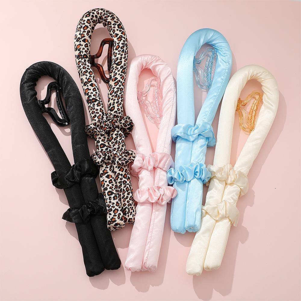 2021新款速賣通跨境簡約方便氣質海綿不傷髮捲發棒+兩個發圈+髮夾