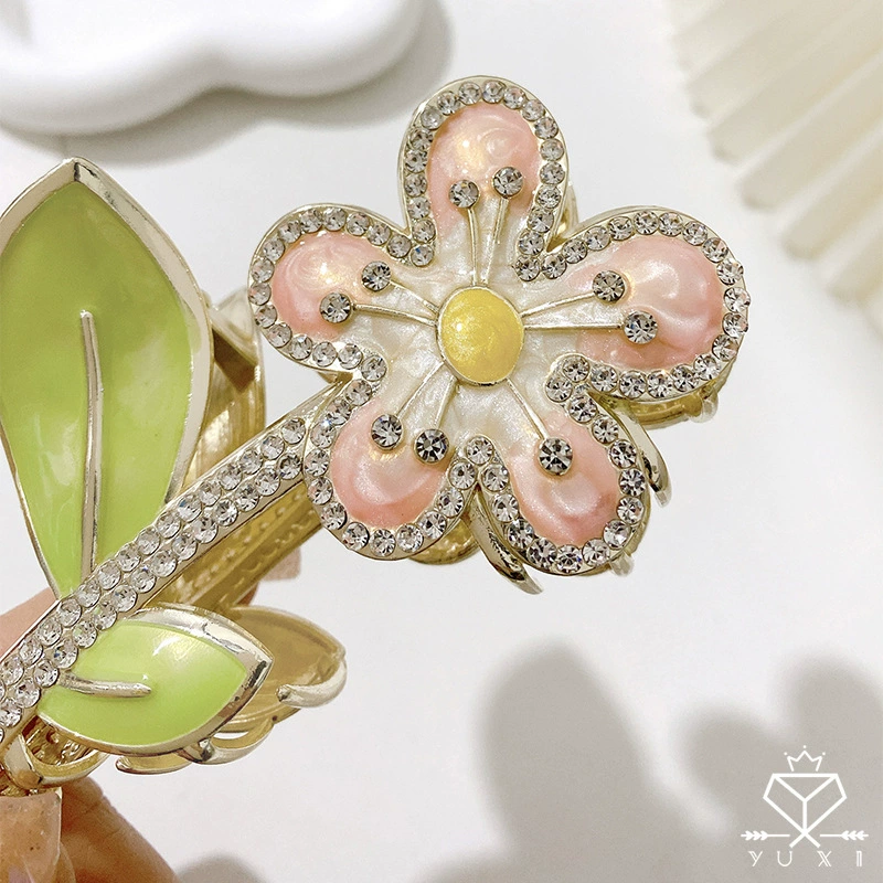 Сексуальная заколка для волос, клипса краба, большой акула, цветочная орнамент