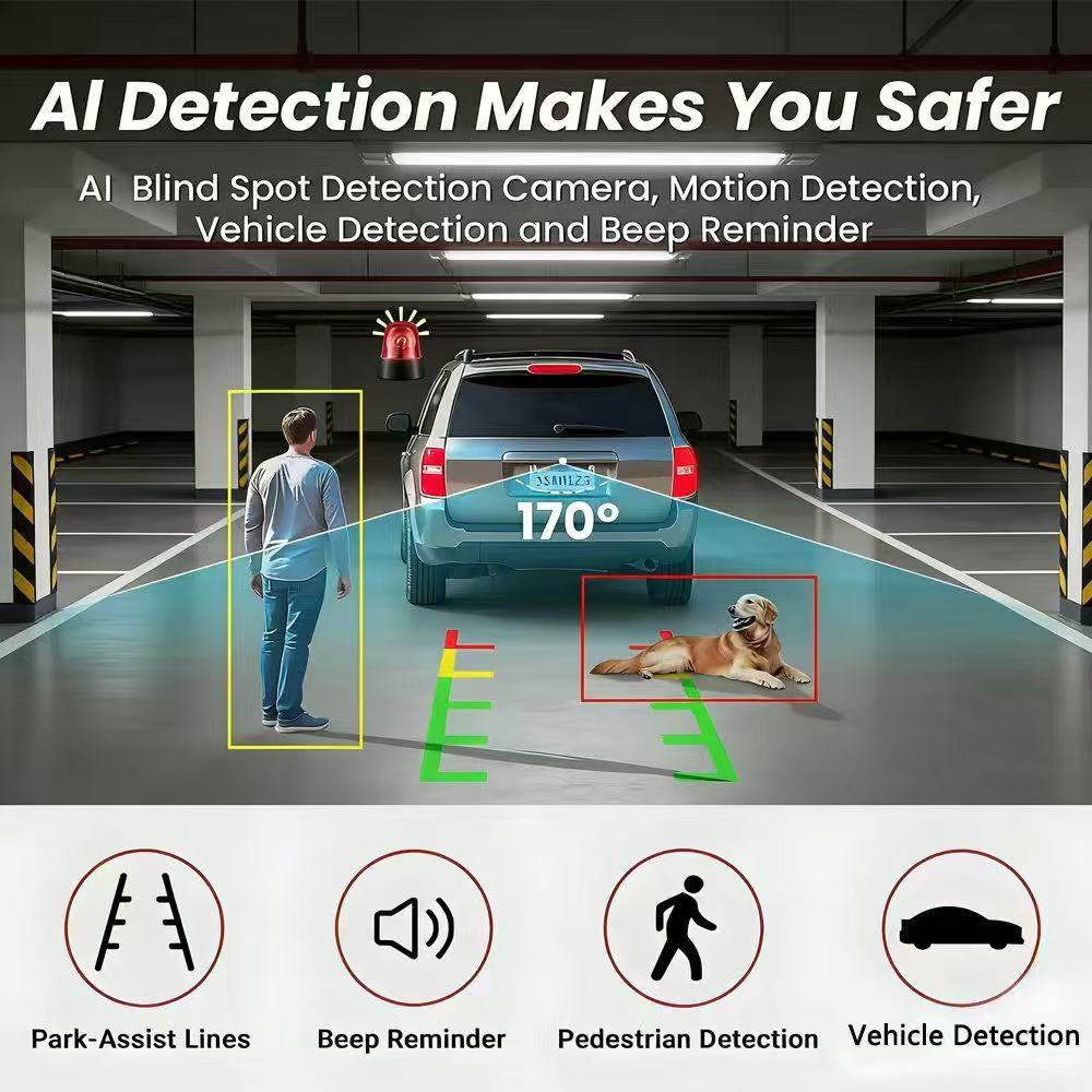 4.3inch Ahd Vehicle-Mounted Monitor for Truck and Camper Monitoring, Vehicle-Mounted Monitor for Security Monitoring and Riding Monitoring