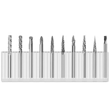 硬质合金钨钢旋转锉3x3mm单双槽套装木工雕刻铣刀金属打磨头双纹